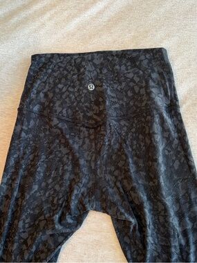 lululemon athletica Black Heathered Pattern High-Rise Leggings